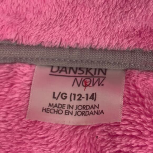Danskin Now Pink & Gray Fuzzy Women's Jacket Coat with Side Pockets L/G 12-14 - Picture 5 of 12